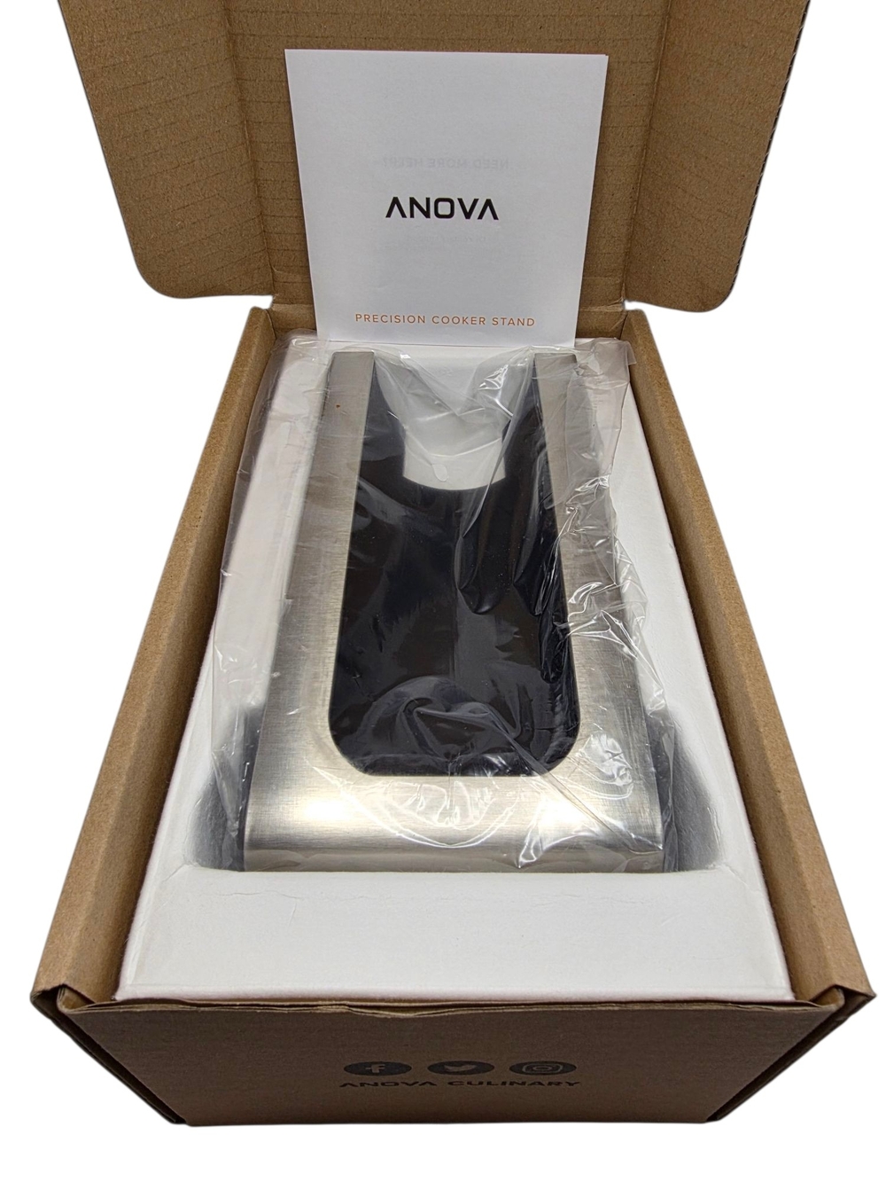 Anova Precision Cooker Stand ONLY APCS02 Black/Silver Plastic & Stainless Steel